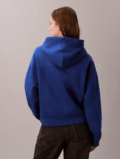 Calvin Klein Kurzer Fleece-Hoodie mit Logo-Schriftzug^Damen Sweatshirts & Hoodies