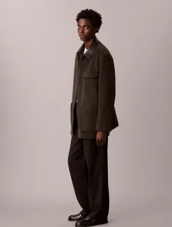 Calvin Klein Kurzmantel aus Melton-Wollgemisch^Herren Mäntel
