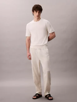 Calvin Klein Kurzärmeliger Pullover aus Pima-Baumwolle^Herren Strickdesigns