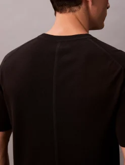 Calvin Klein Kurzärmeliger Pullover aus Pima-Baumwolle^Herren Strickdesigns