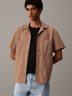 Calvin Klein Kurzärmliges Baumwoll-Popeline-Hemd^Herren Hemden & Poloshirts