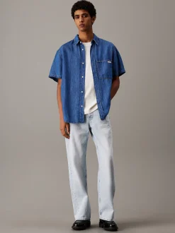 Calvin Klein Kurzärmliges Denim-Hemd^Herren Hemden & Poloshirts