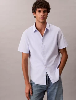 Calvin Klein Kurzärmliges Hemd aus Oxford-Baumwolle^Herren Hemden & Poloshirts