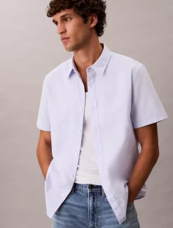 Calvin Klein Kurzärmliges Hemd aus Oxford-Baumwolle^Herren Hemden & Poloshirts