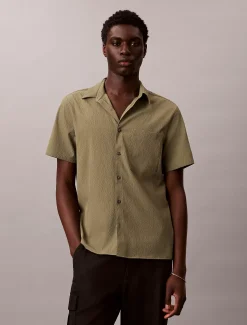 Calvin Klein Kurzärmliges Hemd aus Seersucker^Herren Hemden & Poloshirts