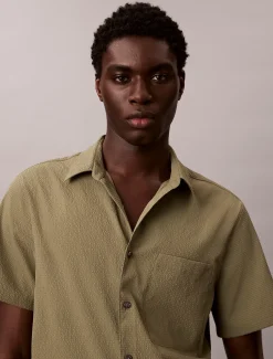 Calvin Klein Kurzärmliges Hemd aus Seersucker^Herren Hemden & Poloshirts