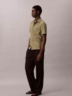 Calvin Klein Kurzärmliges Hemd aus Seersucker^Herren Hemden & Poloshirts