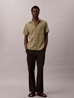Calvin Klein Kurzärmliges Hemd aus Seersucker^Herren Hemden & Poloshirts