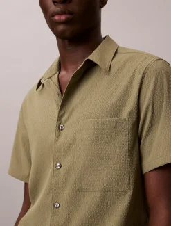 Calvin Klein Kurzärmliges Hemd aus Seersucker^Herren Hemden & Poloshirts