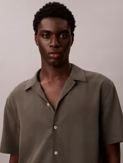 Calvin Klein Kurzärmliges Hemd aus weichem Modal^Herren Hemden & Poloshirts