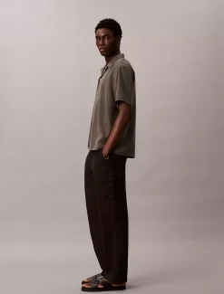 Calvin Klein Kurzärmliges Hemd aus weichem Modal^Herren Hemden & Poloshirts