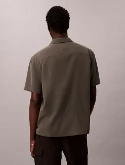 Calvin Klein Kurzärmliges Hemd aus weichem Modal^Herren Hemden & Poloshirts