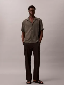 Calvin Klein Kurzärmliges Hemd aus weichem Modal^Herren Hemden & Poloshirts