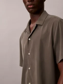 Calvin Klein Kurzärmliges Hemd aus weichem Modal^Herren Hemden & Poloshirts