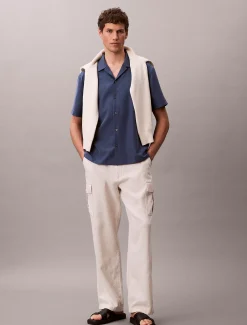 Calvin Klein Kurzärmliges Hemd aus weichem Modal^Herren Hemden & Poloshirts