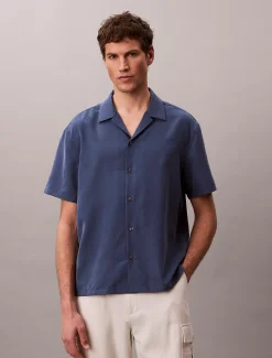 Calvin Klein Kurzärmliges Hemd aus weichem Modal^Herren Hemden & Poloshirts