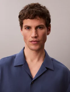 Calvin Klein Kurzärmliges Hemd aus weichem Modal^Herren Hemden & Poloshirts