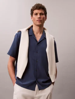 Calvin Klein Kurzärmliges Hemd aus weichem Modal^Herren Hemden & Poloshirts