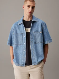 Calvin Klein Kurzärmliges lässiges Denim-Hemd^Herren Hemden & Poloshirts