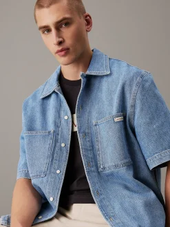 Calvin Klein Kurzärmliges lässiges Denim-Hemd^Herren Hemden & Poloshirts