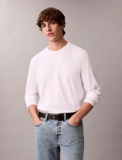 Calvin Klein Langarm-T-Shirt aus Supima-Baumwoll-Interlock^Herren T-shirts