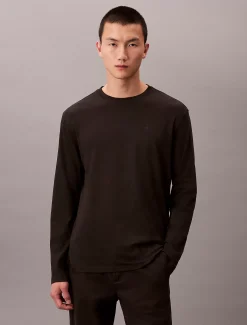 Calvin Klein Langarm-T-Shirt aus Supima-Baumwoll-Interlock^Herren T-shirts