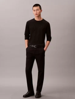 Calvin Klein Langarm-T-Shirt aus Supima-Baumwoll-Interlock^Herren T-shirts