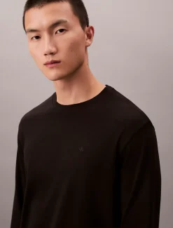 Calvin Klein Langarm-T-Shirt aus Supima-Baumwoll-Interlock^Herren T-shirts