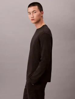 Calvin Klein Langarm-T-Shirt aus Supima-Baumwoll-Interlock^Herren T-shirts