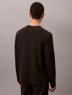 Calvin Klein Langarm-T-Shirt aus Supima-Baumwoll-Interlock^Herren T-shirts