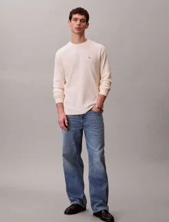 Calvin Klein Langarm-T-Shirt mit Waffelstruktur^Herren T-shirts