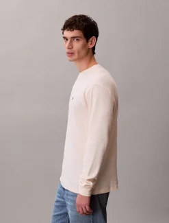 Calvin Klein Langarm-T-Shirt mit Waffelstruktur^Herren T-shirts