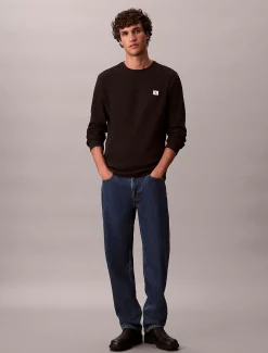 Calvin Klein Langarm-T-Shirt mit Waffelstruktur^Herren T-shirts