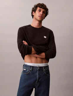 Calvin Klein Langarm-T-Shirt mit Waffelstruktur^Herren T-shirts