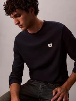 Calvin Klein Langarm-T-Shirt mit Waffelstruktur^Herren T-shirts