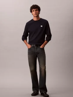 Calvin Klein Langarm-T-Shirt mit Waffelstruktur^Herren T-shirts