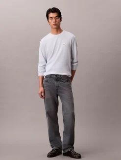 Calvin Klein Langarm-T-Shirt mit Waffelstruktur^Herren T-shirts