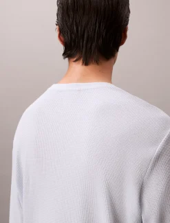 Calvin Klein Langarm-T-Shirt mit Waffelstruktur^Herren T-shirts