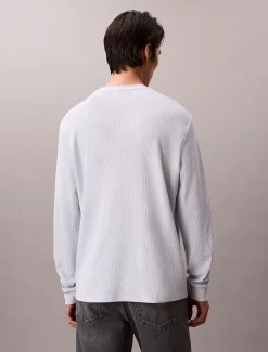 Calvin Klein Langarm-T-Shirt mit Waffelstruktur^Herren T-shirts