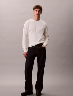 Calvin Klein Langarm-T-Shirt mit Waffelstruktur^Herren T-shirts