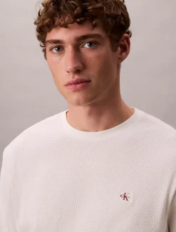 Calvin Klein Langarm-T-Shirt mit Waffelstruktur^Herren T-shirts