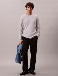 Calvin Klein Langarm-T-Shirt mit Waffelstruktur^Herren T-shirts