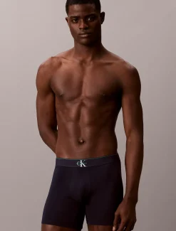 Calvin Klein Lange Boxershorts - Graphic Monogram Cotton Stretch^Herren Slips|Boxers