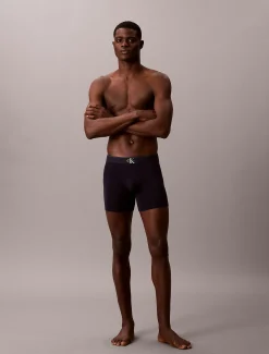 Calvin Klein Lange Boxershorts - Graphic Monogram Cotton Stretch^Herren Slips|Boxers