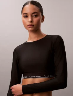 Calvin Klein Langärmeliges Funktionsshirt - CK Icon^Damen BademodeFrisch Eingetroffen