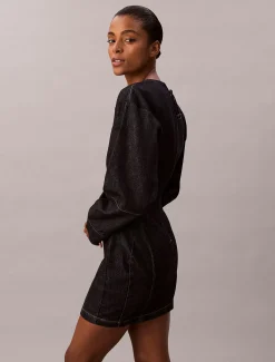 Calvin Klein Langärmeliges Minikleid aus Denim^Damen Kleider & Röcke