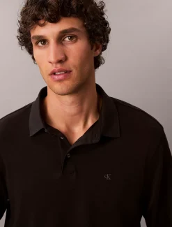 Calvin Klein Langärmliges Poloshirt aus Supima-Baumwolle^Herren Hemden & Poloshirts