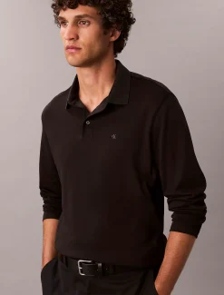 Calvin Klein Langärmliges Poloshirt aus Supima-Baumwolle^Herren Hemden & Poloshirts