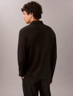 Calvin Klein Langärmliges Poloshirt aus Supima-Baumwolle^Herren Hemden & Poloshirts