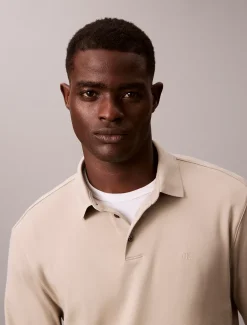 Calvin Klein Langärmliges Poloshirt aus Supima-Baumwolle^Herren Hemden & Poloshirts